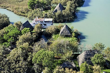 Aereal view of laguna di Marano